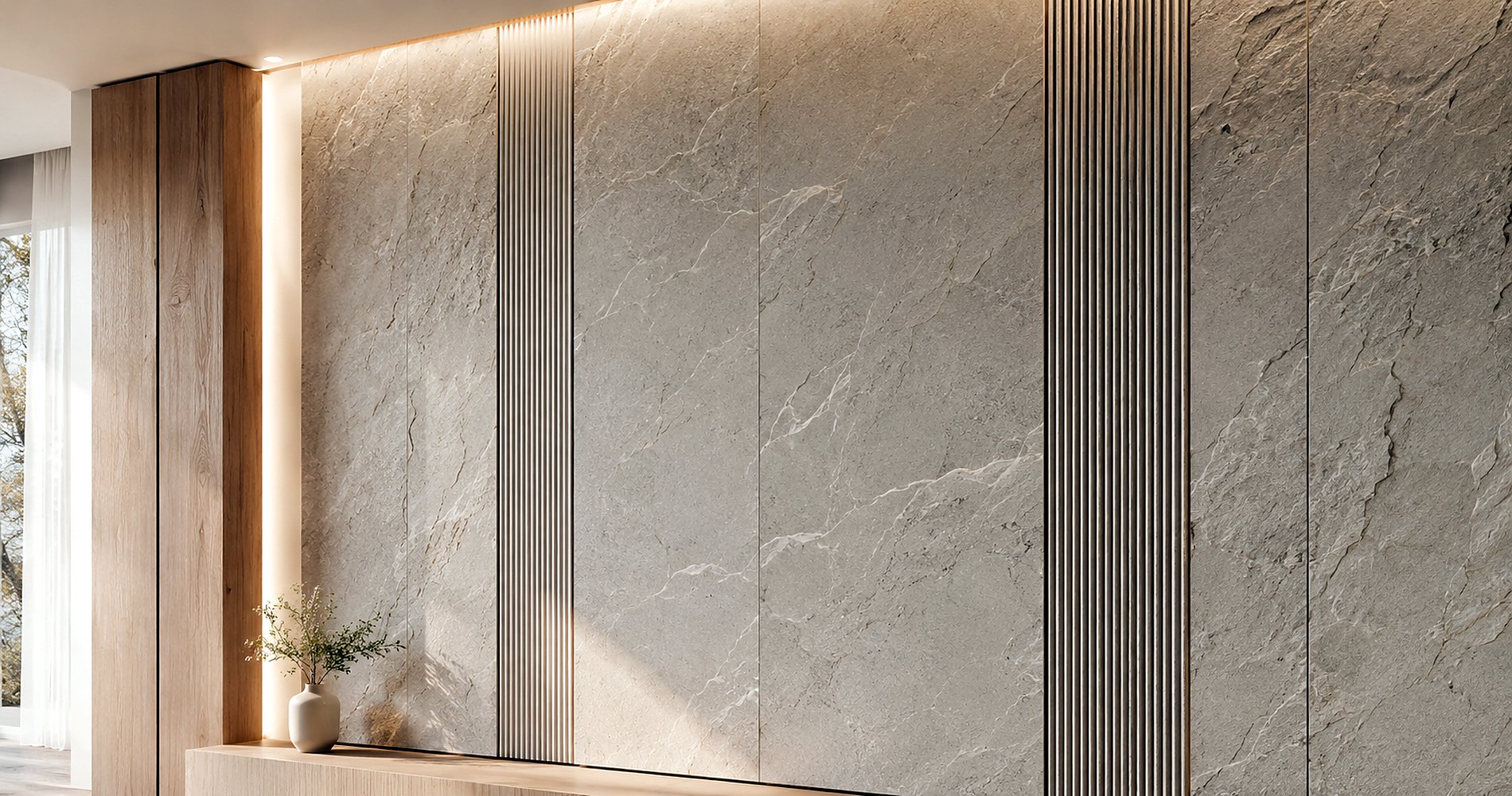 Revestimientos decorativos para paredes interiores
