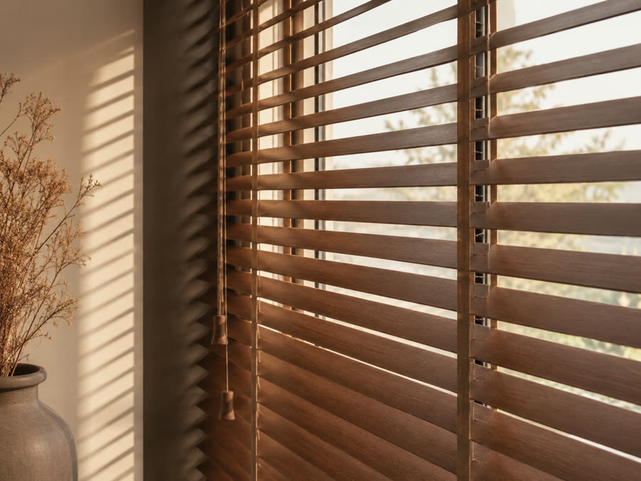 Cortinas venecianas y americanas de madera